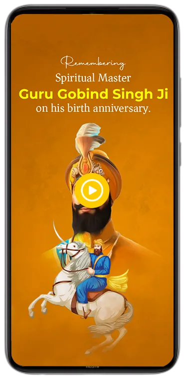 Guru Gobind Singh Jayanti animated video poster